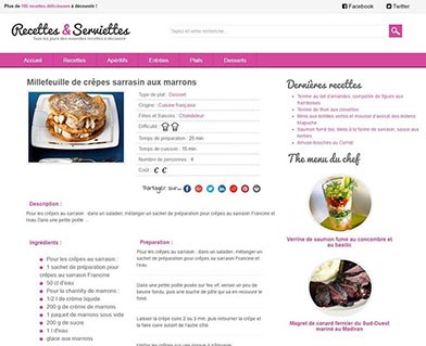 Recettes et Serviettes