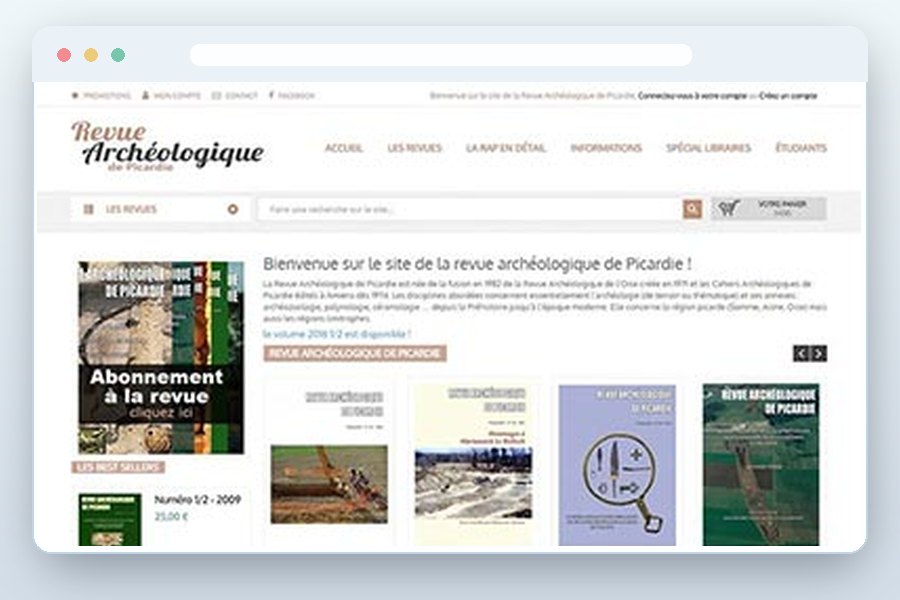 Revue Archéologique de Picardie — proyecto web Concepty