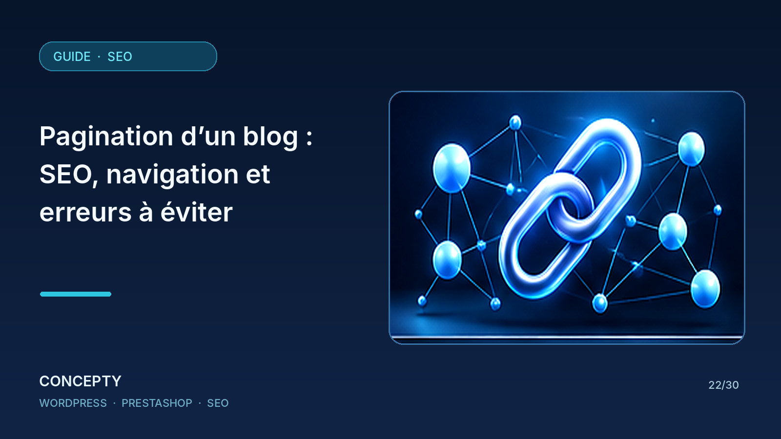 Illustration éditoriale Concepty : Pagination d’un blog : SEO, navigation et erreurs à éviter