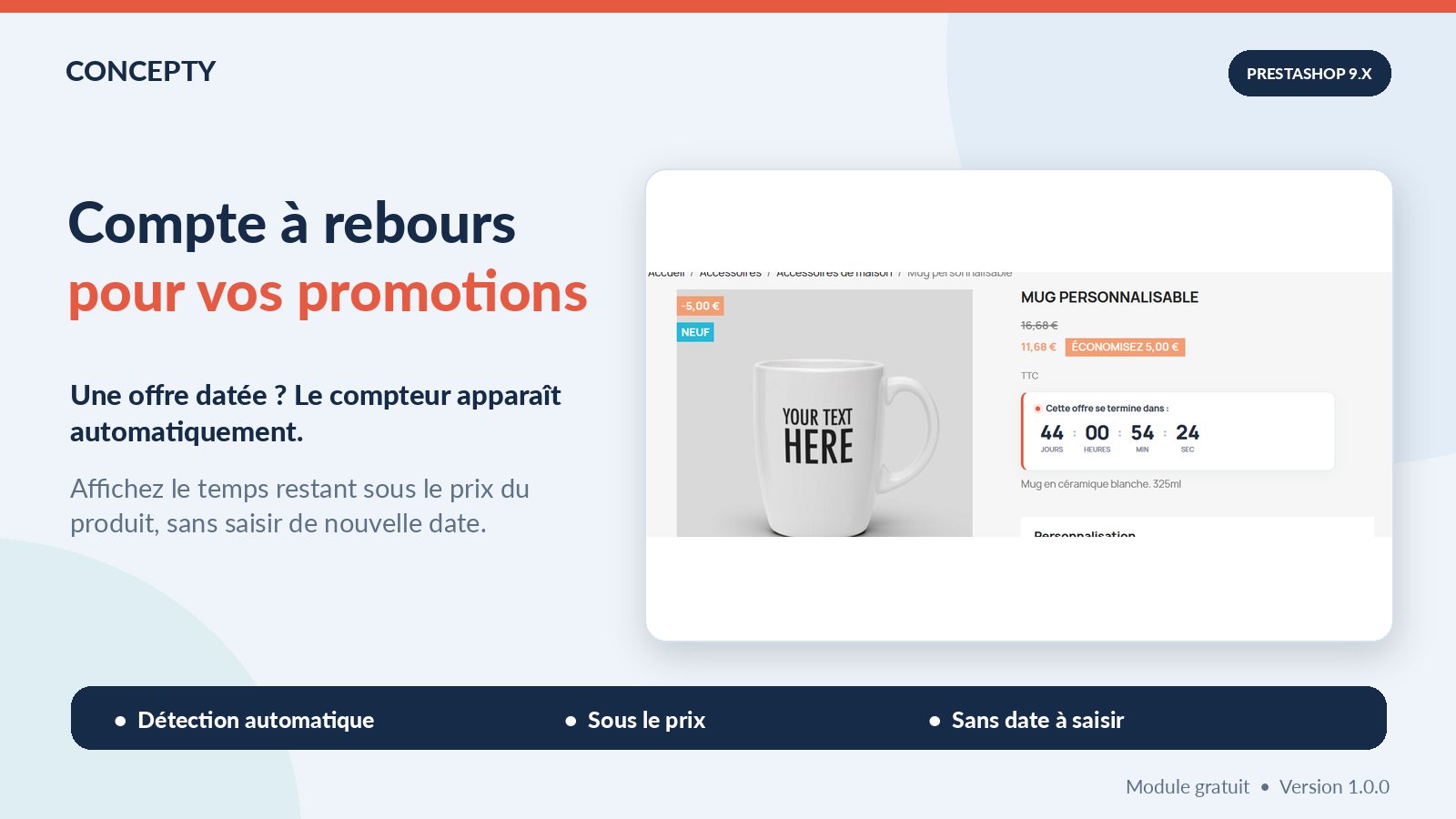 Automatic sale countdown on PrestaShop: free module overview